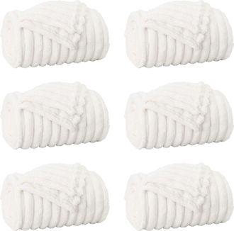 vidaXL Mantitas De Sof&aacute; 6 Uds. Blanco 150 X 130 Cm 2.85 Kg Lana Vidaxl