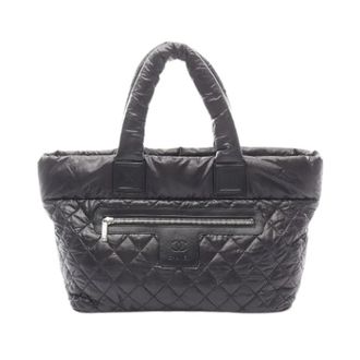 Chanel Pre-owned Coco Cocoon Nylon Leather Tote Bag - Dames - Vintage Shopper - Zwart - ONE Size - Nylon - Vintage