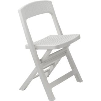 Dmora Silla De Exterior Sanzeno, Una Silla, Plegable Hecha En Italia, Tono Del Asiento Antracita, Negro Antracita