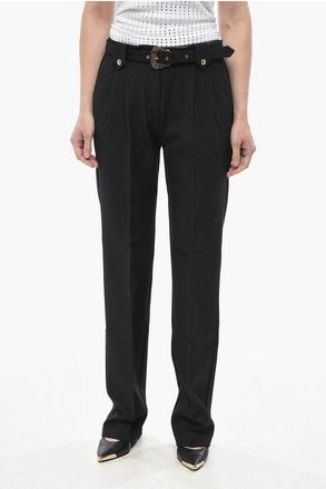 Versace JEANS COUTURE Viscose-Blend Trousers With Belt size 42
