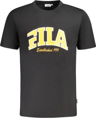 Fila Grafisch Logo T-shirt Crew Neck - Heren - T-shirts - Zwart - S - Katoen - Tops