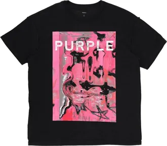 Purple P101 Relaxed Fit Tee - - Tops - Uomo - Nero - L