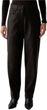 Liu Jo Broeken, Dames, Bruin, L, Leer, Wide Broeken