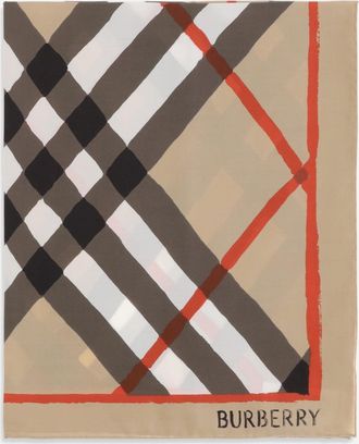 Burberry Silk watercolour Check Scarf Female UNI