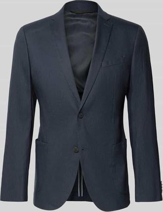 s.Oliver Black Label Regular Fit Anzugsakko aus Leinen-Mix in Dunkelblau, Gr&ouml;&szlig;e 102