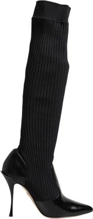 Dolce & Gabbana Dames, Schoenen, Zwart, Maat: 38 EU Leer
