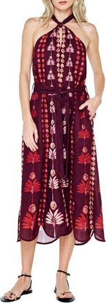Ciebon Eika Maxi Halter Dress in Plum Multi at Nordstrom, Size X-Small