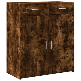 Berkfield Home Sideboard Smoked Oak 80x42.5x93 cm Engineered Wood in Brown