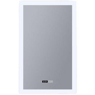 Searchlight Searchlight - Bathroom Mirror Espejo De Ba&ntilde;o Rectangular, Reloj Digital, Almohadilla Antivaho