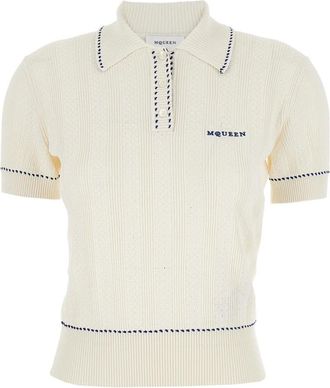 Alexander McQueen Mujer, Camisetas, Blanco, Talla: M