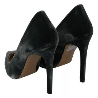 Ovye By Cristina Lucchi Gray Velvet Dress Stiletto Pumps Womens Shoes (Pre-Owned)