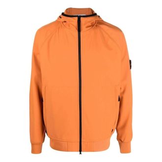 Stone Island Light Soft Shell-R Hooded Jacket Sienna 781540927-V0073