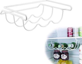 OEM Soporte Universal Para Botellas Para Refrigerador - 3 Botellas - Blanco