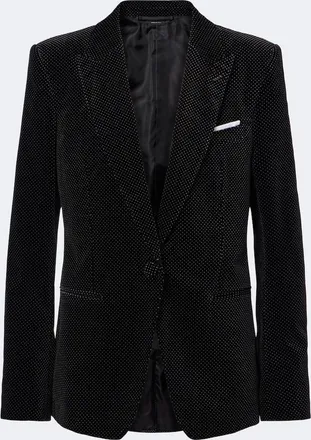 Tom Ford Polka-dot cotton velvet blazer
