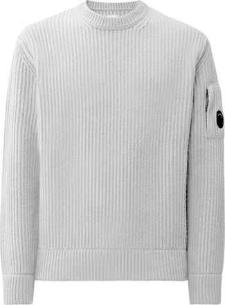 C.P. Company C.P. Company - Jersey de cuello redondo de lana de cordero - Knitwear - Hombre - Blanco - XL