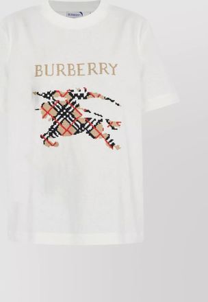 Burberry crewneck t-shirt featuring embroidered graphic print