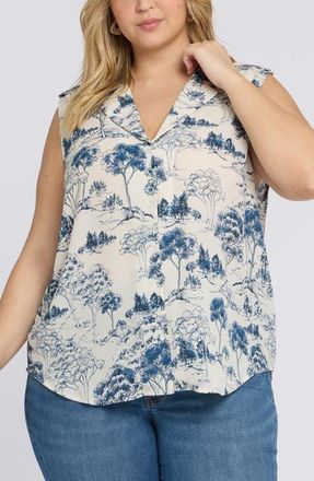 NYDJ Gabrielle Sleeveless Top in Le Parc De Treville at Nordstrom, Size 2 X
