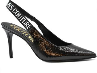 Versace Black Slingback Pumps