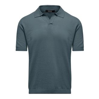 Bomboogie Polo in lino e cotone - - Knitwear - Uomo - Blu - M