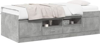 vidaXL Estructura De Cama Con Almacenamiento Gris Hormig&oacute;n 80 X 200 Cm Vidaxl