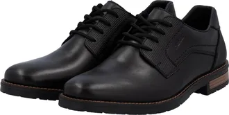 Rieker Schn&uuml;rschuh RIEKER, Herren, Gr. 40, schwarz, Leder, Schuhe Schn&uuml;rschuh, mit dezentem Logoschriftzug, Freizeitschuh, Halbschuh, Schn&uuml;rschuh