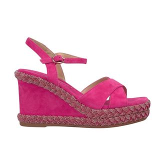 Alma En Pena Wedges, female, Pink, 5 UK, Braided wedge with beading