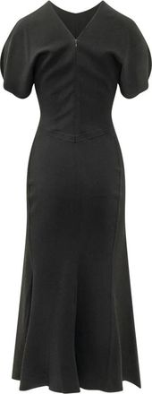 Victoria Beckham Bela Midi Jurk - Dames - Maxi kleedjes - Zwart - 2XS - Kleedjes