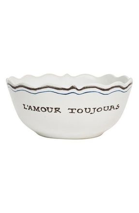 Juliska LAmour Toujours Cereal Bowl in Whitewash/black at Nordstrom