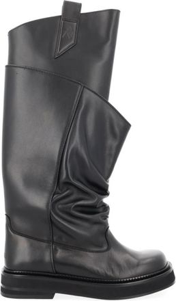 The Attico New Robin Passeggiata Boot - Dames - Hoge Laarzen - Zwart - 36 EU - Leer - Schoenen