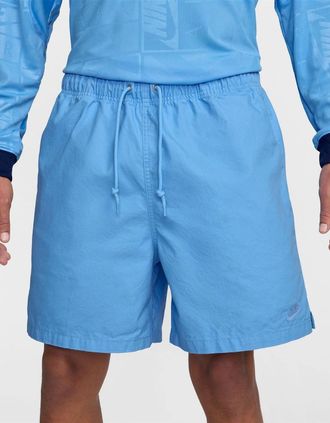 Nike Mens Flow Solid Athletic Shorts with Elasticated Waistband - Blue - Size: 37/36/32