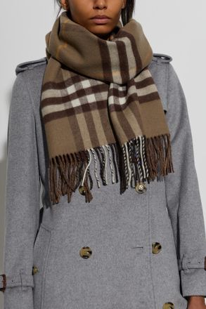 Burberry Cashmere Scarf, Unisex, Brown