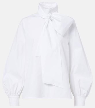 Max Mara Bosforo cotton-blend poplin blouse