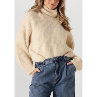 Co'Couture Coralie Roll Knit - Dames - Coltruien - Beige - XL - Truien & Vesten