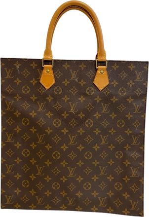 Louis Vuitton Brown Monogram Leather Handbag Tote Bag (Pre-Owned)