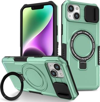 OEM Funda Protectora Azul Claro A Prueba De Golpes Para Iphone 14 Plus De 6,7 Pulgadas: Cubierta Deslizante Para La C&aacute;mara, Compatible Con Magsafe, Soport
