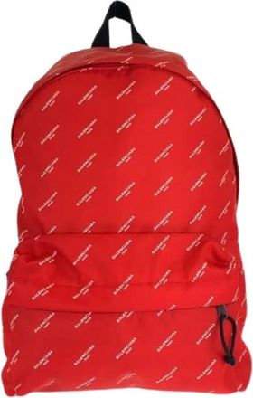 Balenciaga Pre-owned Explorer Nylon Rugzak - Heren - Vintage Rugzakken - Rood - ONE Size - Nylon - Vintage