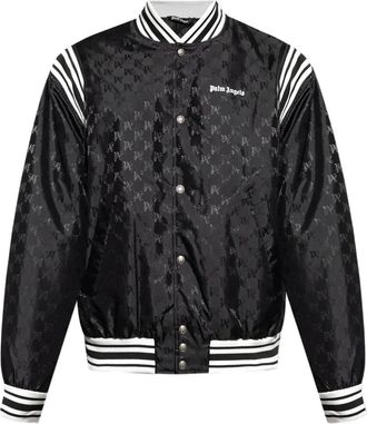 Palm Angels Bomber con motivo logo - Nero