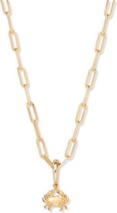 Brook & York Aries Zodiac Charm Paperclip Necklace in Gold/cancer at Nordstrom