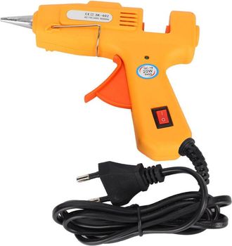 OEM Mini Pistola De Pegamento El&eacute;ctrico Profesional De 20 W, Color Amarillo, Para Uso Dom&eacute;stico, 100-240 V, Con Enchufe Europeo