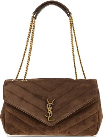 Saint Laurent Lou gewatteerde medium matelassé schoudertas - Bruin