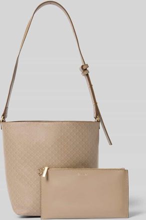 Calvin Klein Bucket Bag in Leder-Optik in Beige, Gr&ouml;&szlig;e 1