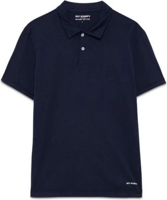 Roy Rogers Polo in jersey di cotone - Heren - Polos - Blauw - S - Katoen - Tops