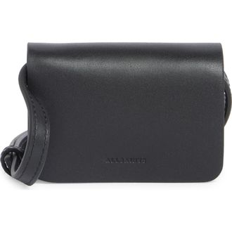 AllSaints Honore Leather Crossbody Bag in Black at Nordstrom Rack