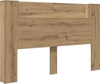 vidaXL Headboard Cabinet with Shelf Artisan oak Engineered wood Vidaxl