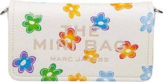Marc Jacobs Bloemen Mini Tas in Wit Leer - Dames - Schoudertassen - Wit - ONE Size - Leer - Tassen