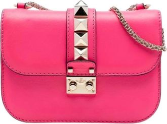 Valentino Pre-owned Cross Body Bags, female, Pink, Size: ONE SIZE Pre-owned The Glam Lock Crossbody