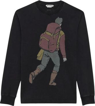 J.W.Anderson T-shirt Girocollo Manica Lunga Hiker - - Tops - Uomo - Nero - L