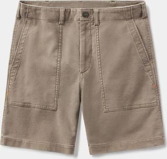 The Normal Brand Mens Comfort Terry Utility Short In Taupe