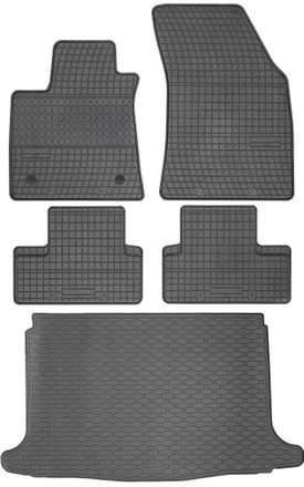 OEM Juego De Alfombrillas De Goma Para Renault Megane Iv Hatchback (2016-2024) + Alfombrilla Para El Maletero