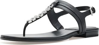 Michael Kors Marcia Thong Sandals Womens Sandals Black : 6.5 M, Leather